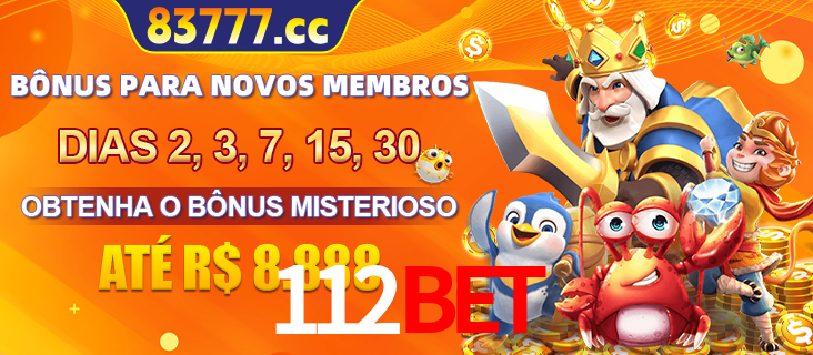 Anúncio dos benefícios para Membro VIP Sênior na plataforma 112BET, incluindo bônus promocionais, semanais e mensais, ilustrado com o personagem Fortune Tiger.